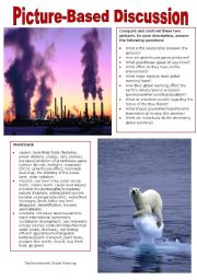 English Worksheet: Picture-Based Discussion (28): The Environment(3): Global Warming