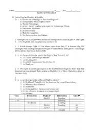 English worksheet: Flight Information