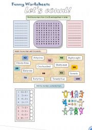 English Worksheet: LETS COUNT