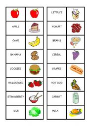 English Worksheet: FOOD DOMINOES