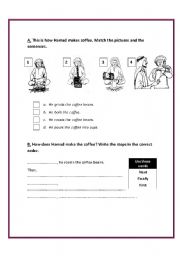 English Worksheet: How is coffee made ?