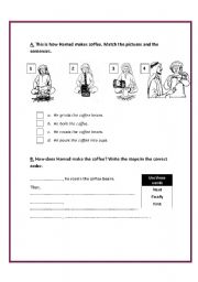 English worksheet: How is coffee made ?