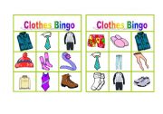 English Worksheet: Clothes Bingo. Worksheet 2