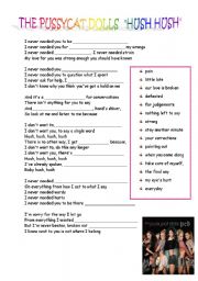 English Worksheet: Pussycat Dolls 