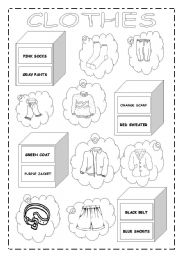 English Worksheet: CLOTHES