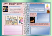 English Worksheet: My bedroom Read/ speak / draw /write... A fun ws about a traditional topic