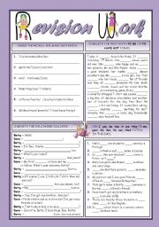 English Worksheet: REVISION WORK