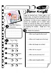 English Worksheet: RC Series Level 1_23 Fierce Knight (Fully editable + Answer Key)