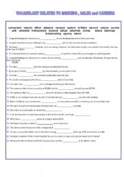 English Worksheet: Business English Vocabulary related to careers , banking and sales