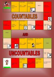 English Worksheet: COUNTABLES AND UNCOUNTABLES