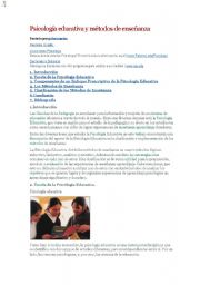English worksheet: Pedagogy 