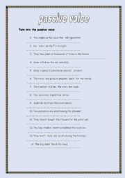 English Worksheet: Passive Voice exercises. 