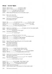 English worksheet: Summer Love story