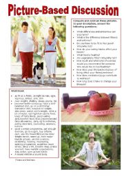 English Worksheet: Picture-Based Discussion (40): Fitness and Wellness