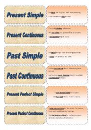 Tenses Memory Game