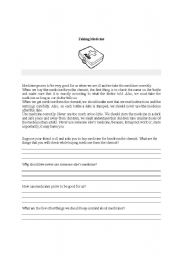 English worksheet: taking medcine