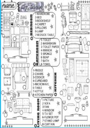 English Worksheet: the house:pieces of furniture