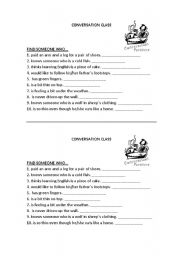 English Worksheet: Find someone who... Idioms