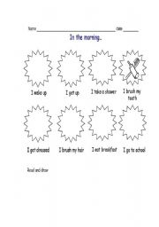 English worksheet: Daily routines