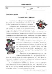 English Worksheet: Technology