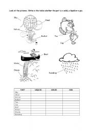 English Worksheet: Matter