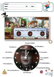 English Worksheet: Alice in wonderland - 