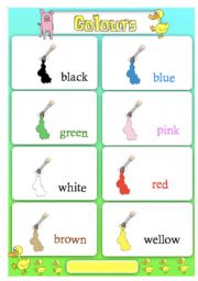 English Worksheet: Colours