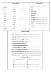 English Worksheet: The months of the year
