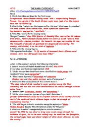 English Worksheet: KEYS to THE RUGBY EXPERIMENT