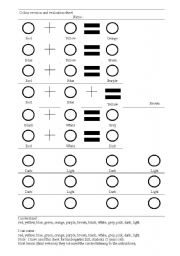 Colour revision and evaluation sheet