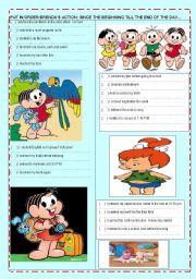 English Worksheet: Brendhas  daily routine