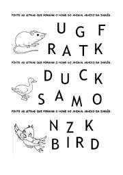 English worksheet: Animals