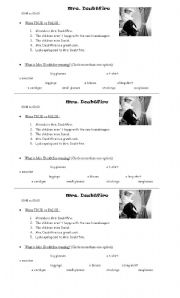 English Worksheet: Mrs Doubtfire n3