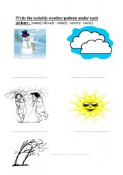 English Worksheet: weather
