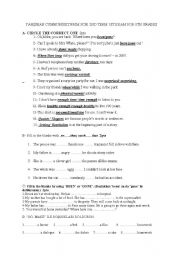 English Worksheet: 8th grade exam 2nd term 1st