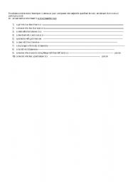 English worksheet: adjectives