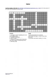 English worksheet: Bigfoot crossword