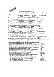 English worksheet: CONDITIONALS