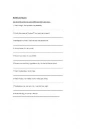 English worksheet: RELATIVE CLAUSES