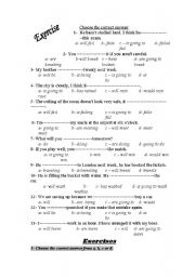 English Worksheet: future tenses