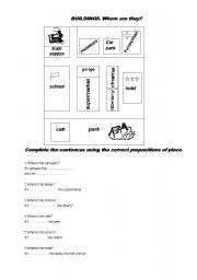 English worksheet: BUILDINGS