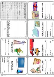 English Worksheet: My little book of comparatives (B/W Version included)