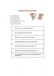 English Worksheet: Goldilocks and the Three Bears