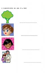 English Worksheet: personal pronouns