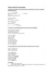 English Worksheet: Song 