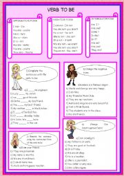 English Worksheet: VERB TO BE