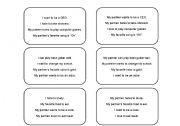 English Worksheet: Find Your Partner Cards