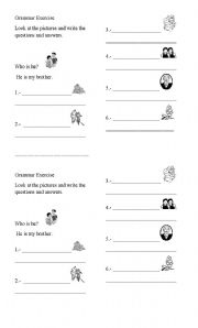 English Worksheet: family members