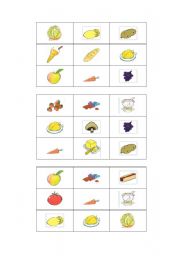 English worksheet: BINGO FOOD 1/5 (no. 5) call cards