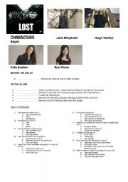 English Worksheet: LOST-PILOT EPISODE